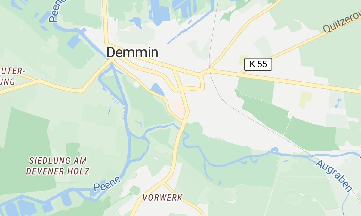 Kartenansicht Kreiskrankenhaus Demmin