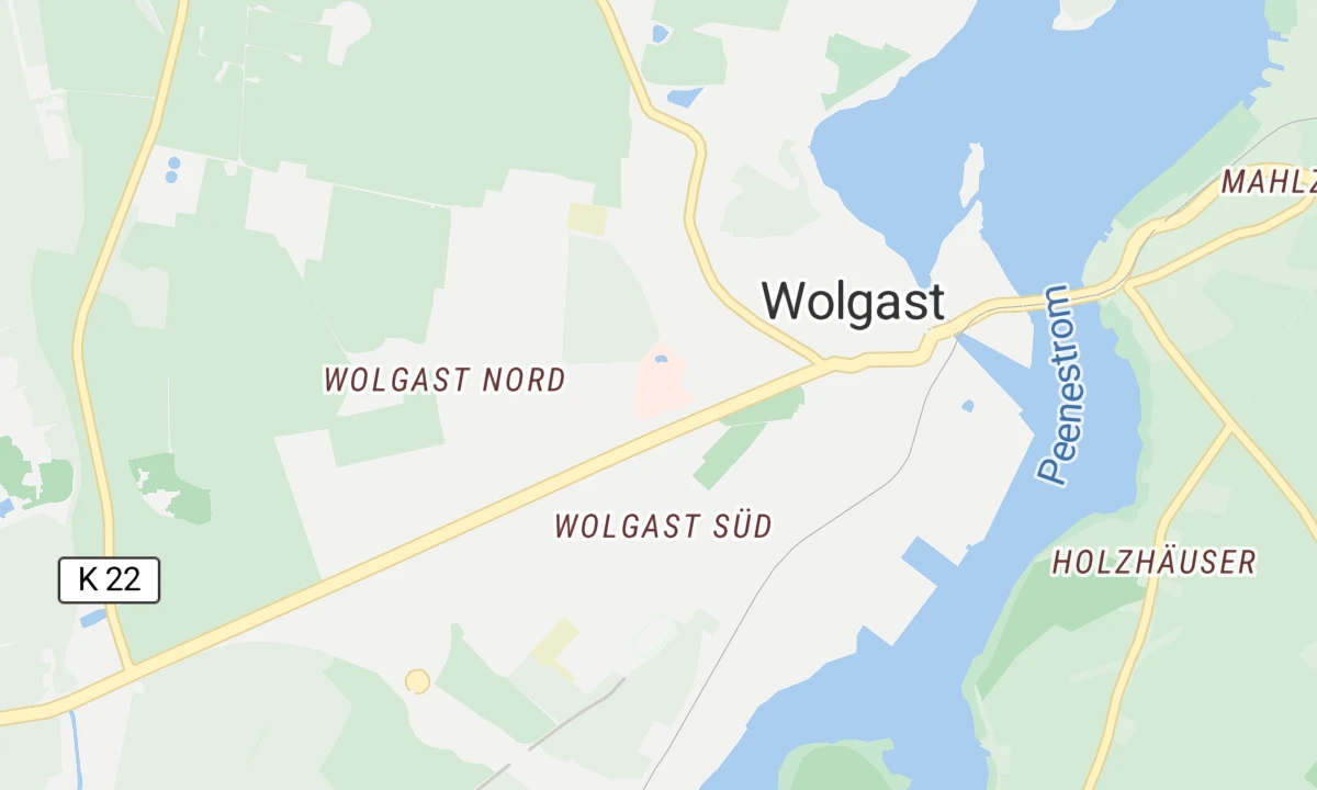 Kartenansicht Kreiskrankenhaus Wolgast