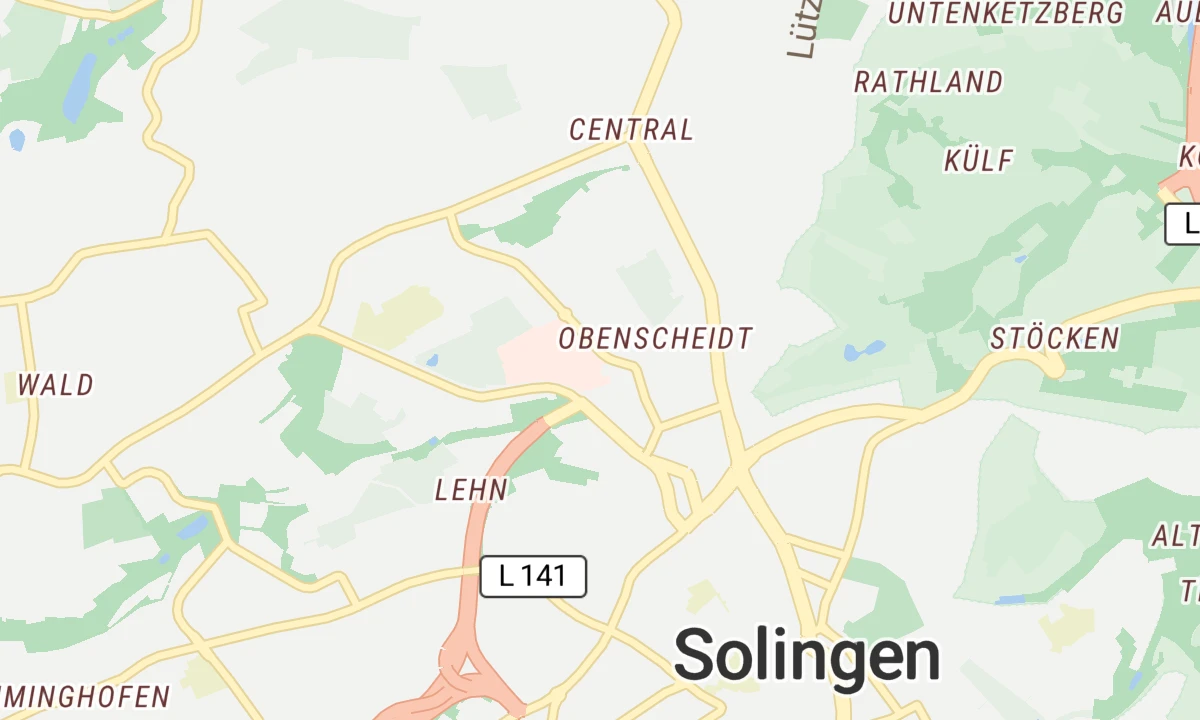 Kartenansicht LVR-Klinik Langenfeld Behandlungszentrum Solingen
