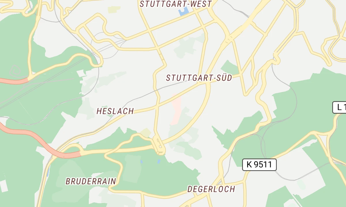 Kartenansicht Marienhospital Stuttgart