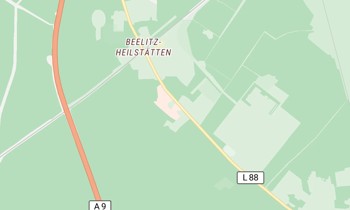 Kartenansicht Neurologisches Fachkrankenhaus für Bewegungsstörungen/Parkinson Kliniken Beelitz