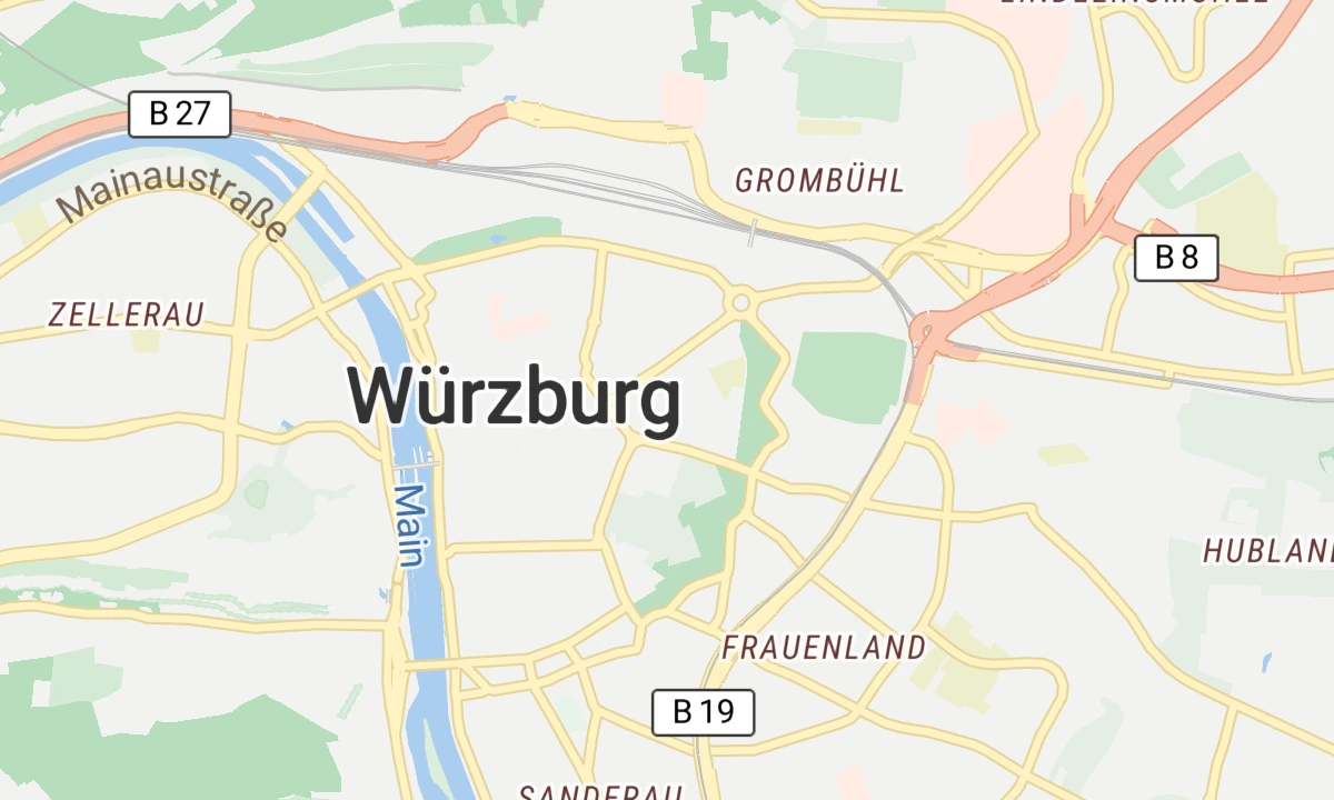 Kartenansicht Rotkreuzklinik Würzburg