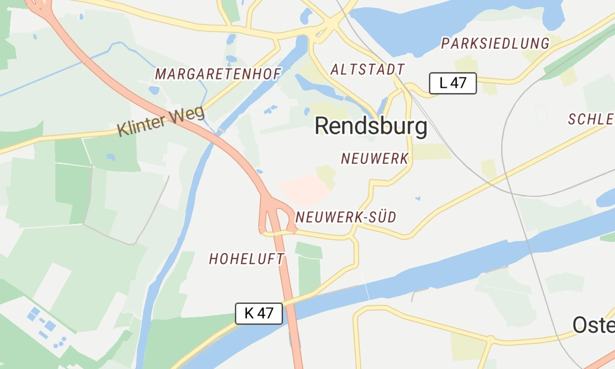 Kartenansicht Schön Klinik Rendsburg