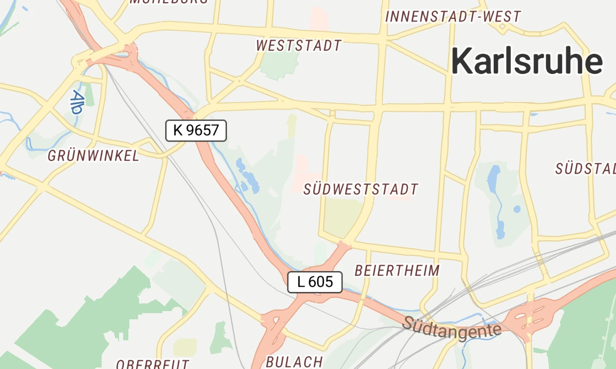 Kartenansicht St. Vincentius Kliniken Karlsruhe