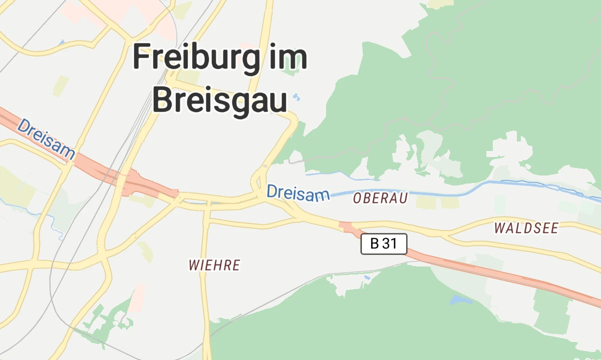 Kartenansicht Suchtmedizinische Tagesklinik Freiburg