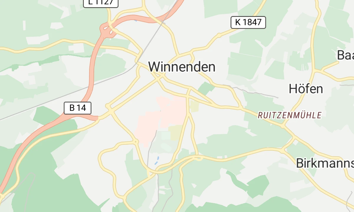 Kartenansicht Tagesklinik für Kinder- und Jugendpsychiatrie Winnenden