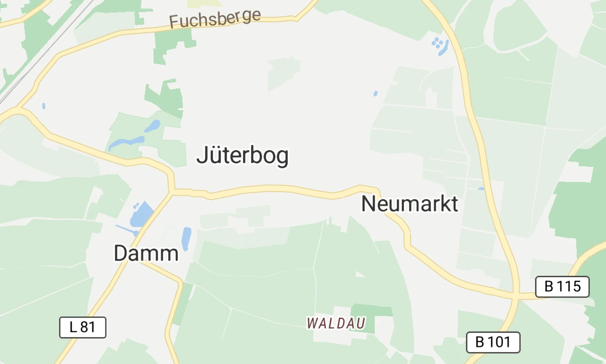 Kartenansicht Tagesklinik für Psychiatrie und Psychotherapie (Jüterbog)