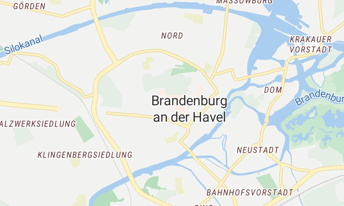 Kartenansicht Universitätsklinikum Brandenburg an der Havel