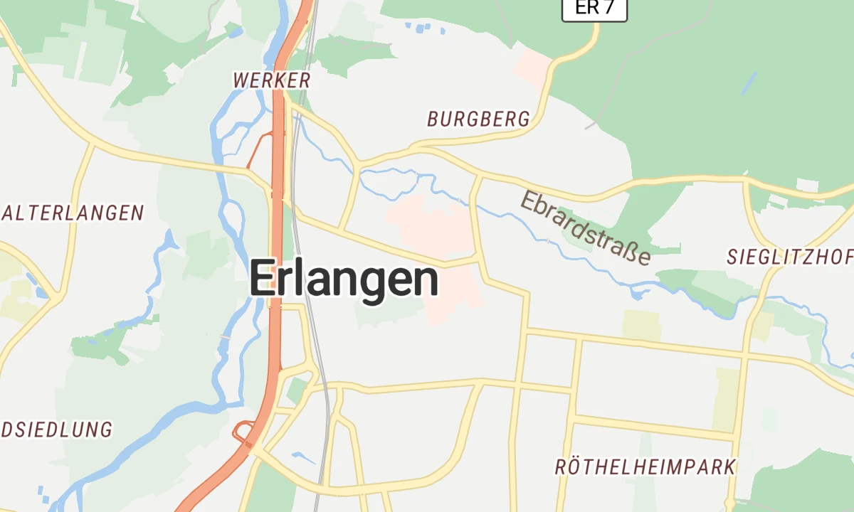Kartenansicht Universitätsklinikum Erlangen