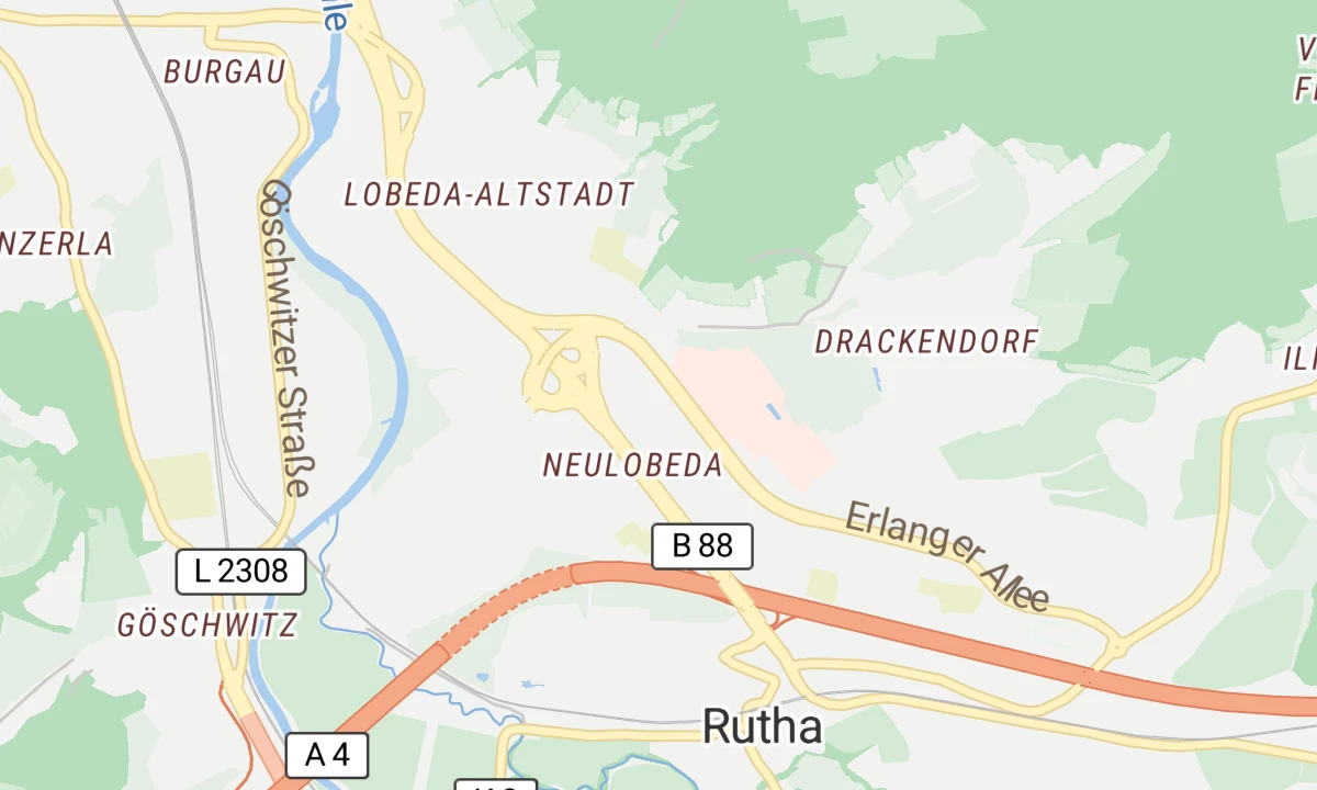 Kartenansicht Universitätsklinikum Jena