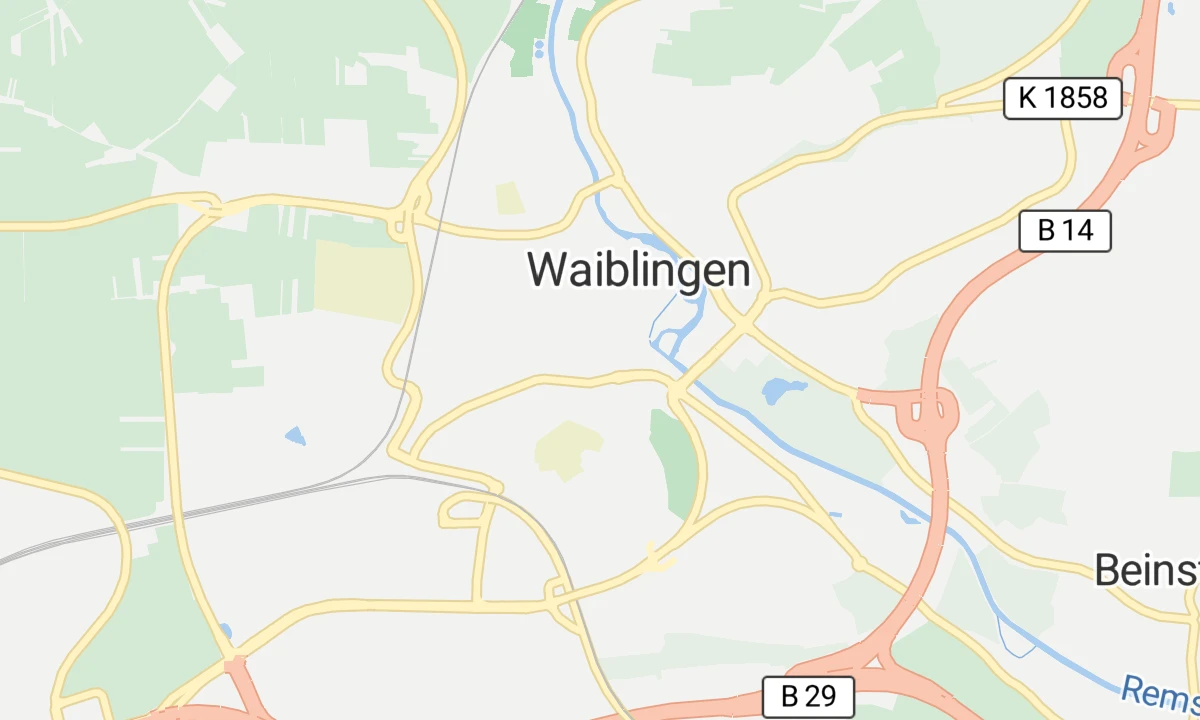 Kartenansicht Waiblinger Zentralklinik