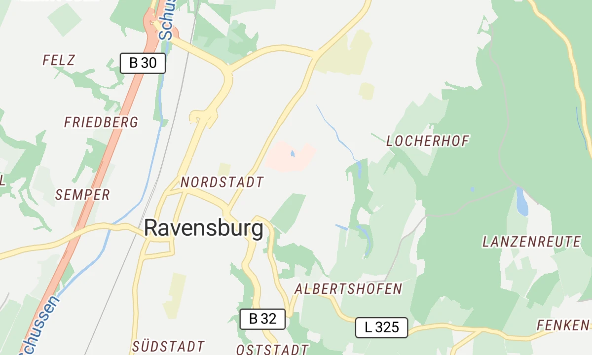Kartenansicht ZfP Südwürttemberg Weissenau Satellit Ravensburg