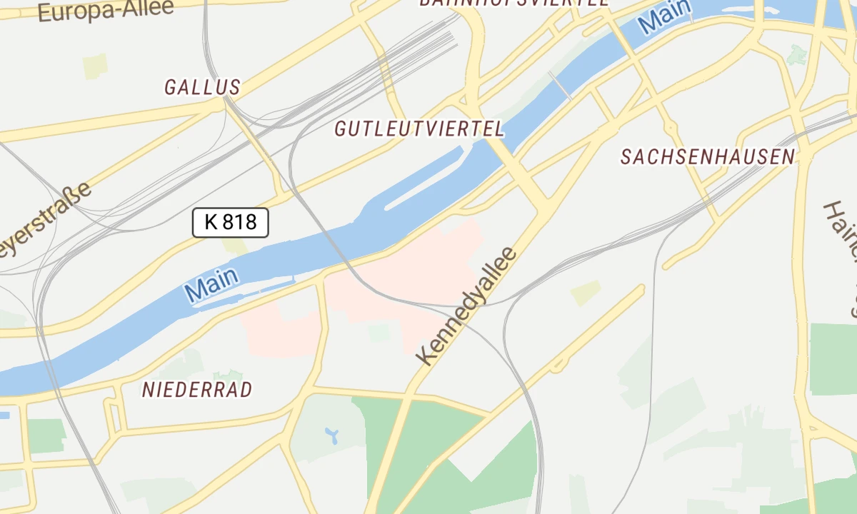 Kartenansicht Frankfurter Referenzzentrum für Seltene Erkrankungen (FRZSE)