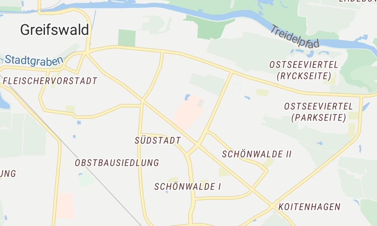 Kartenansicht Lipidambulanz Universitätsmedizin Greifswald