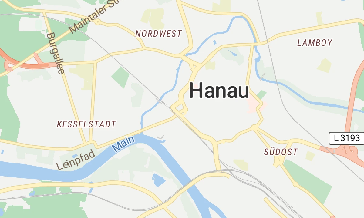 Kartenansicht Nuklearmedizin Hanau