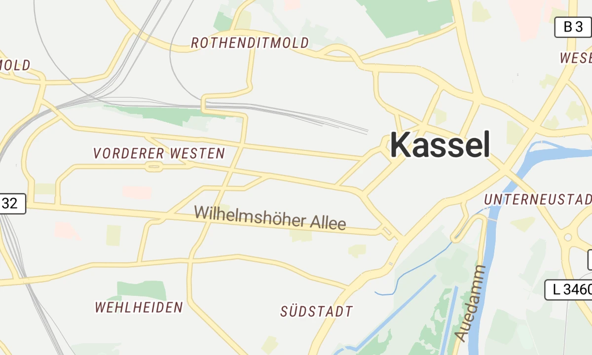 Kartenansicht Praxis für Radiologie, Nuklearmedizin und Strahlentherapie Kassel