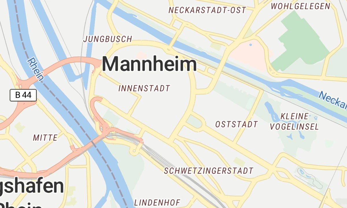 Kartenansicht Radiologie Zentrum Mannheim
